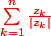  \red \sum_{k=1}^{n}{\frac{z_{k}}{\left|z_{k} \right|}}